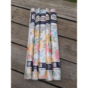 Vintage 5pc Magic Cover Pastel Floral Self-Adhesive Vinyl 3YdsX18" Contact Paper